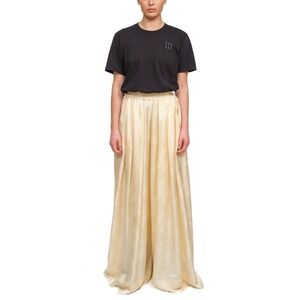 NON-GENDERED - QUẦN ỐNG RỘNG - WIDE LEG PANTS - IVORY SILK SATIN JACQUARD